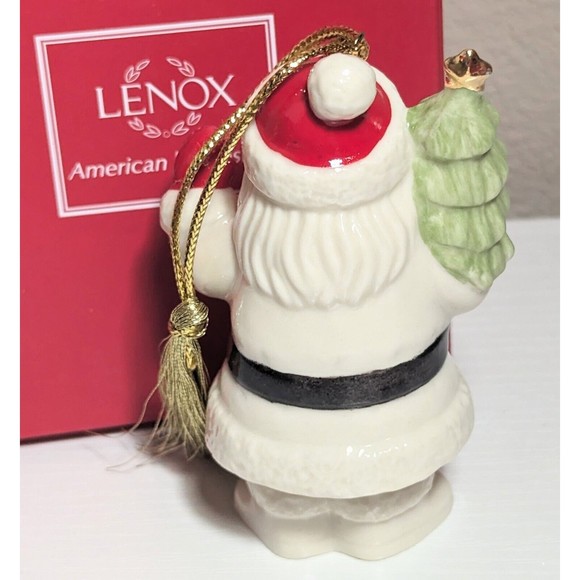 LENOX American Design Very Merry Porcelain Santa Claus Christmas Tree Ornament - Picture 2 of 3